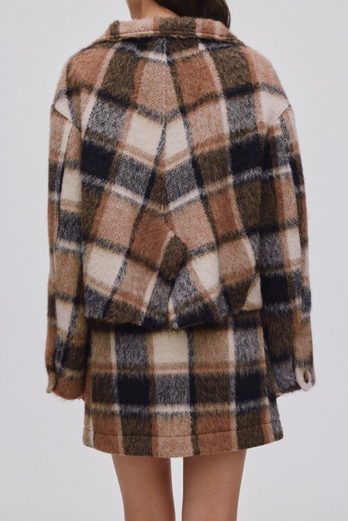 Jumbo check short skirt - Olympia