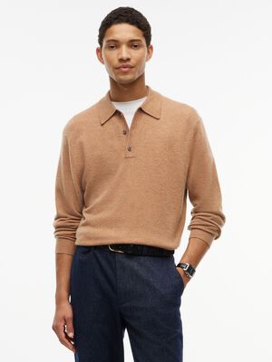 NY CASHMERE BLEND SWEATER POLO