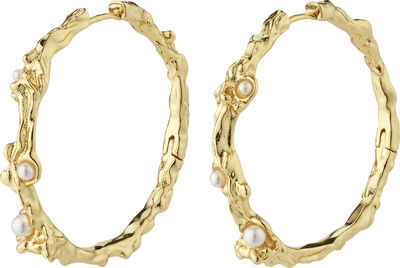 RAELYNN recycled hoops gold-plated