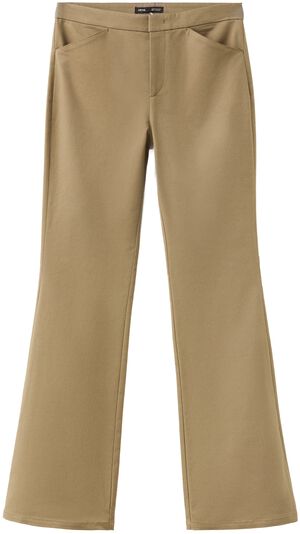 High-waisted flared trousers