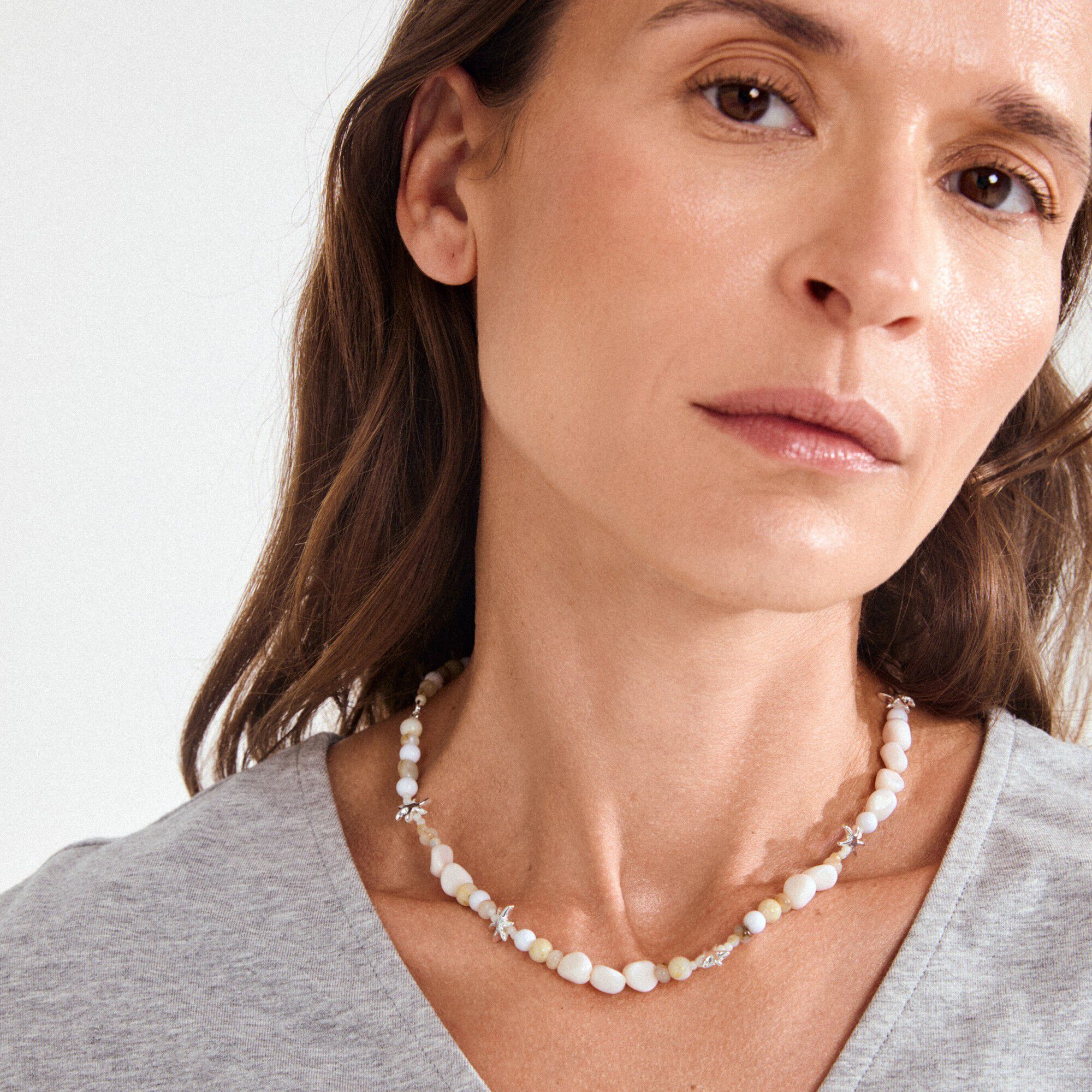 PRISM necklace white/silver-plated