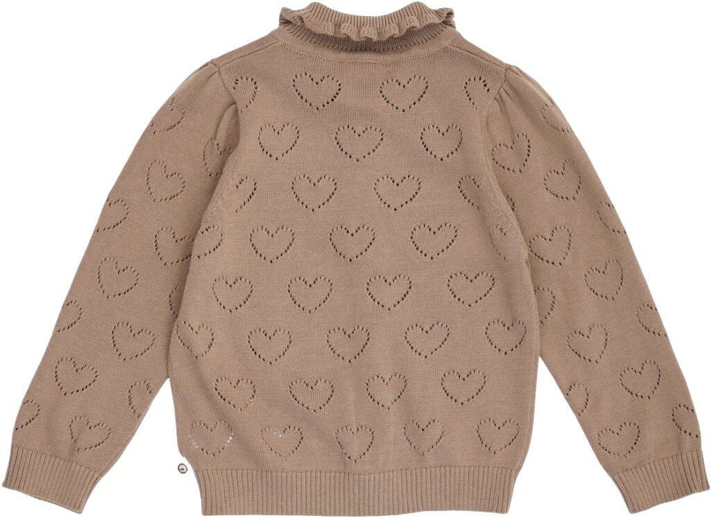 Stickad Pointelle Heart Cardigan Baby
