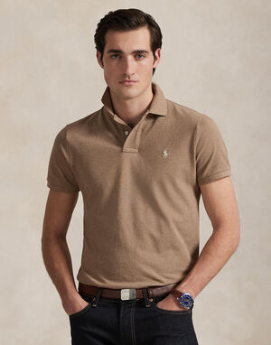 Custom Slim Fit Mesh Polo Shirt