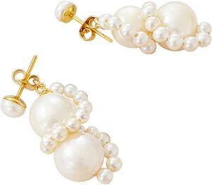 Elsie Pearl Earrings - Gold