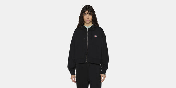 OAKPORT ZIP HOODIE W BLACK