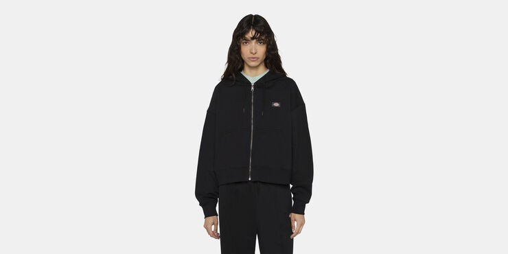 OAKPORT ZIP HOODIE W BLACK