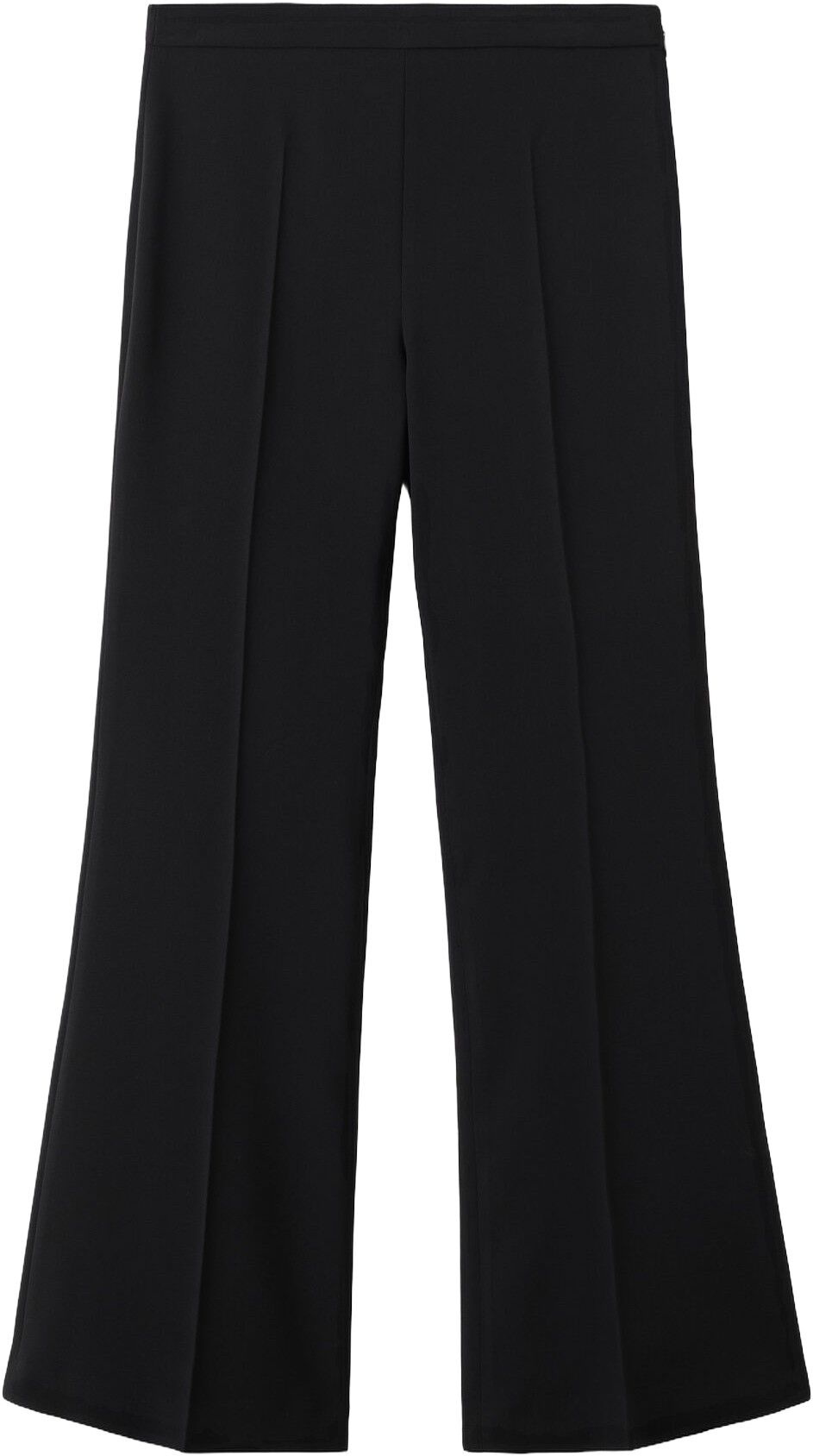 Fine-knit trousers with elastic wai