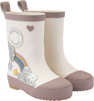 Rainbow patch Wellies