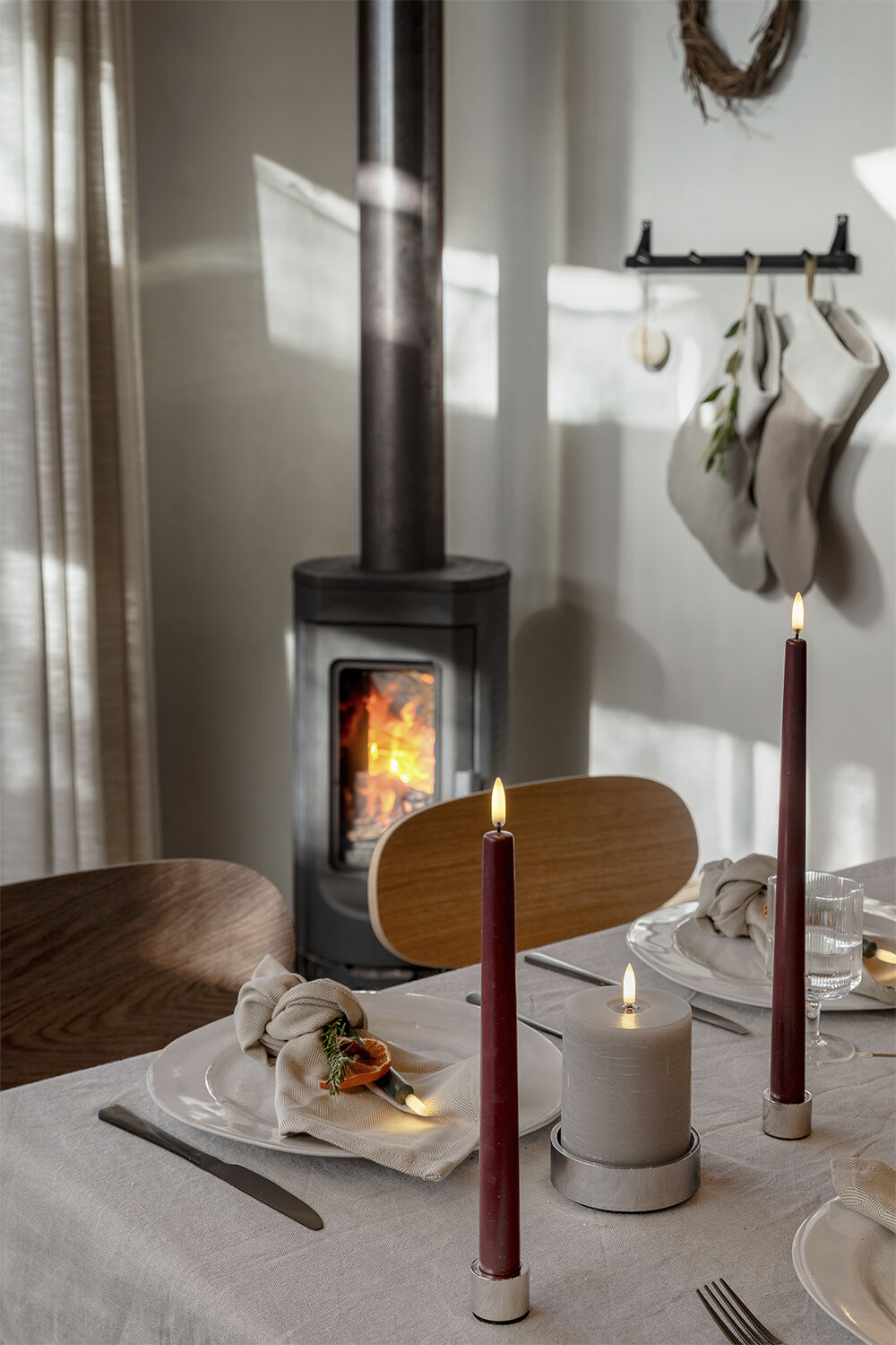 Light Candleholder pillar, Chrome, 9x3 cm