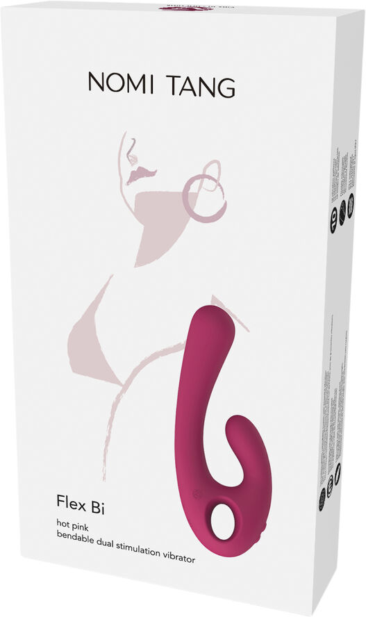 NOMI TANG - FLEX BI BENDABLE DUAL STIMULATION VIBRATOR RED V