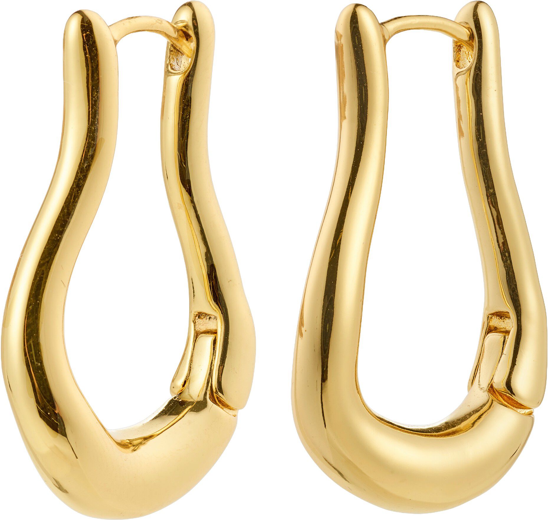 UNFOLD hoops gold-plated