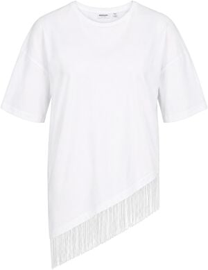 NMEASY S/S ASSYMETRIC FRINGE TOP