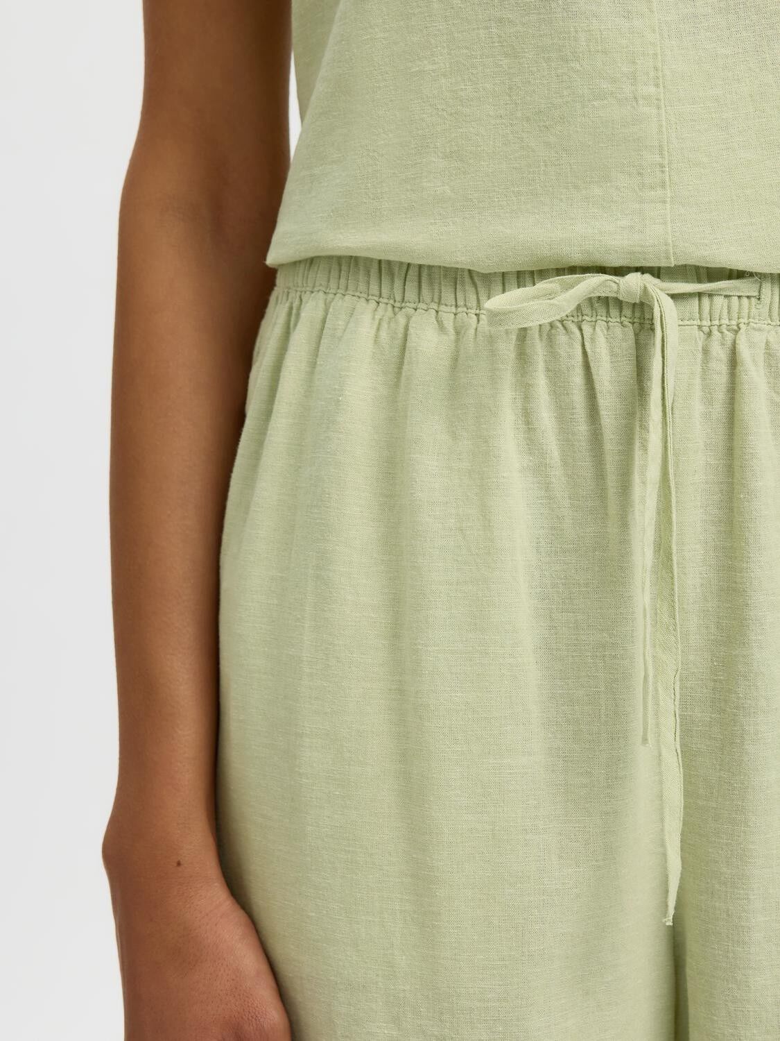 Slwluisa Mw Wide Linen Blend Pant Noos