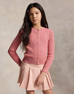 Mini-Cable Cotton Cardigan