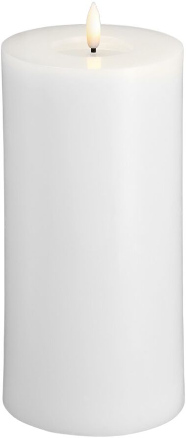 Moods & More - LED Pillar Candles, Silk, Melted, Classic white, 99x200