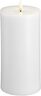 Moods & More - LED Pillar Candles, Silk, Melted, Classic white, 99x200