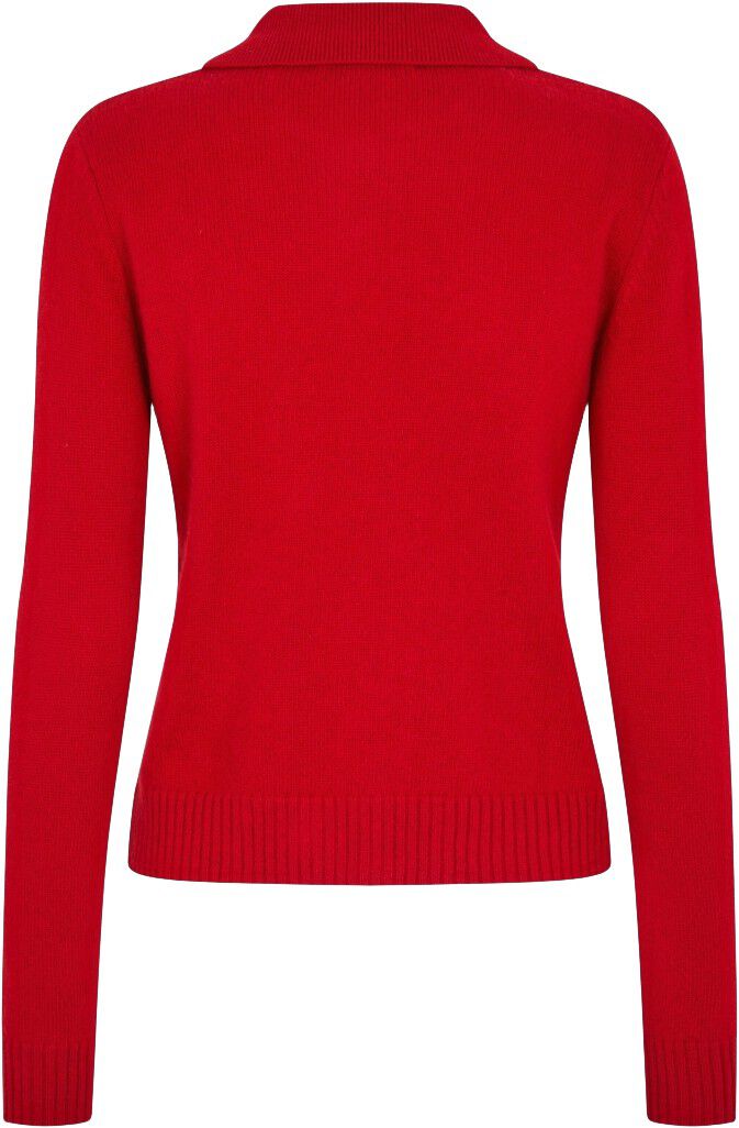 2530 Dense Wool Knit, Button Up Long Sleeve Polo Knit