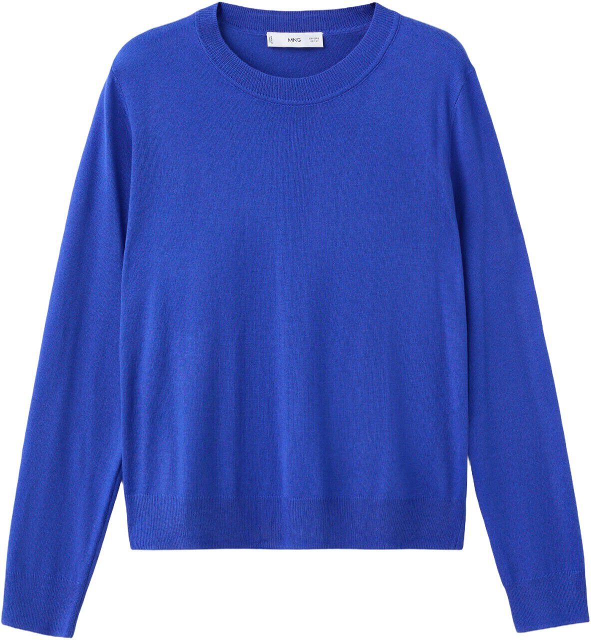 Fine-knit crew-neck sweater