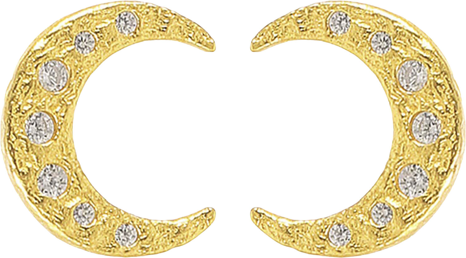 White half moon earrings