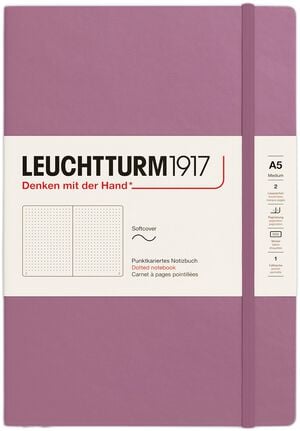 LT1917 Notesbog A5 Prikket SC - Dusty Rose