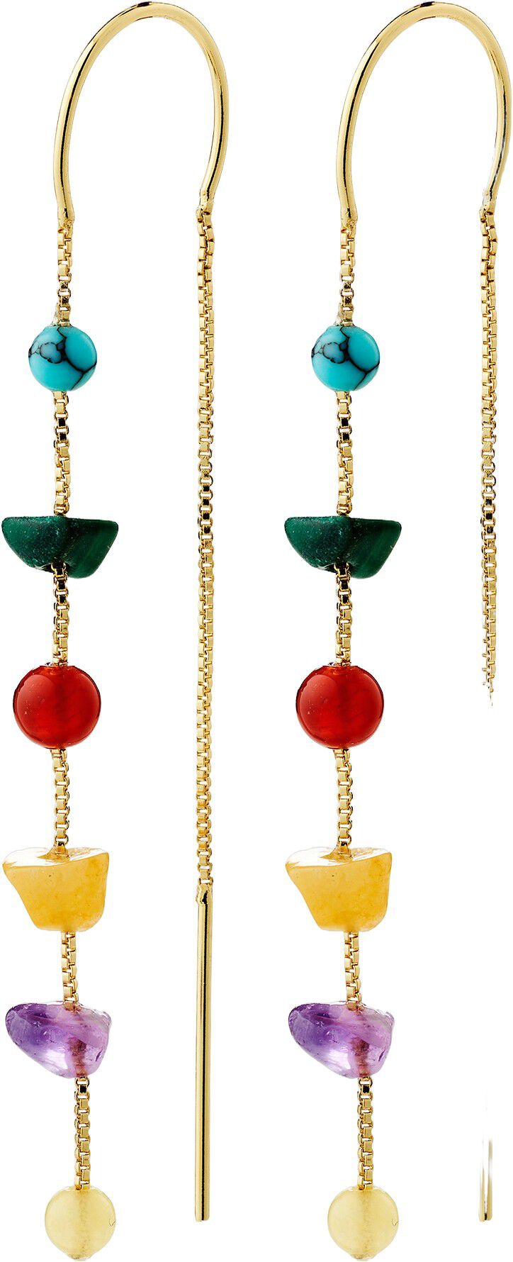HERE earrings gold-plated/multi