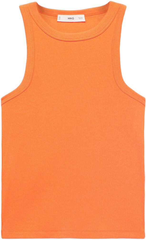 Ribbed cotton-blend top