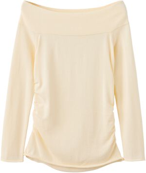 Off-the-shoulder knitted sweater