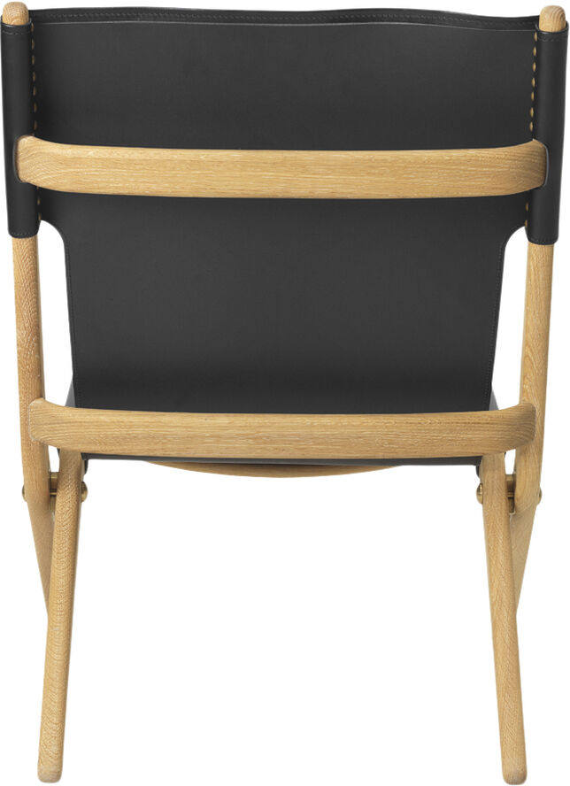 Saxe Chair - Olieret eg / Sort læder