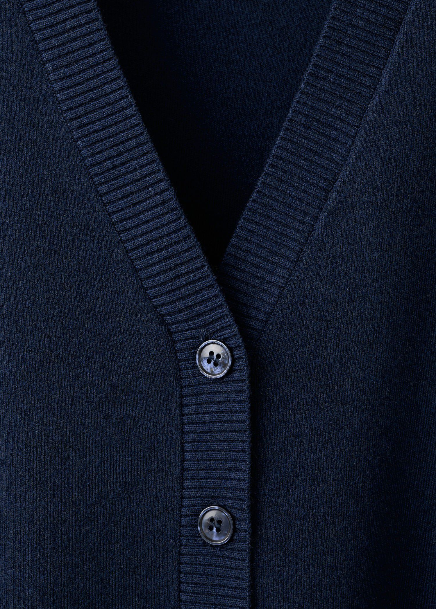 V-neck knitted cardigan