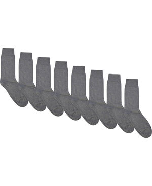 Mens plain sock - 8 pk Grey