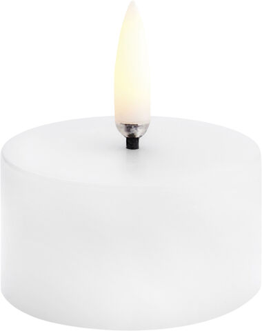 LED pillar candle, Nordic white, Smooth, 5x2,8 cm