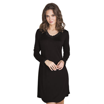 Silk Jersey - Nightgown, Long sleeve