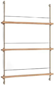 Box set, Magazine Shelving MS.115. 1, Oak shelves, Warm Grey