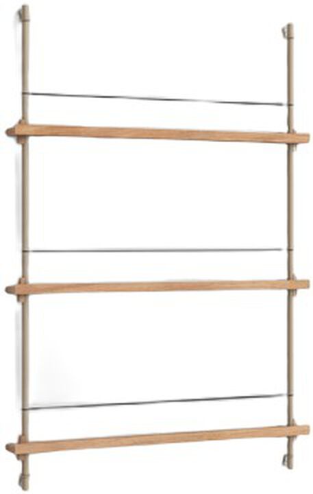Box set, Magazine Shelving MS.115. 1, Oak shelves, Warm Grey