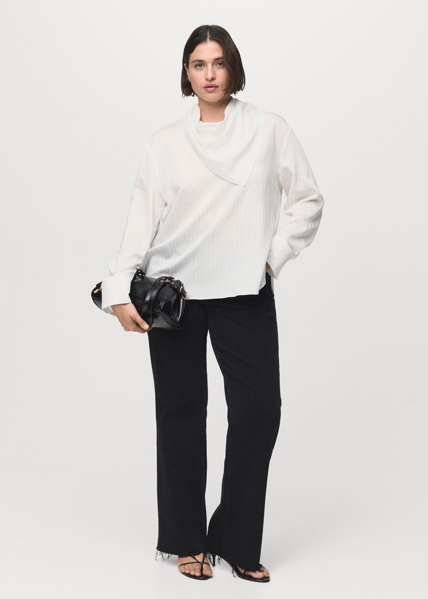 Striped handkerchief blouse