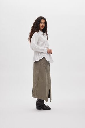 Poplin side gather shirt - Djana