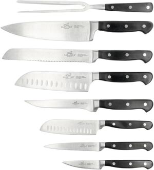 Knivset Pluton 8 delar Stål/Svart