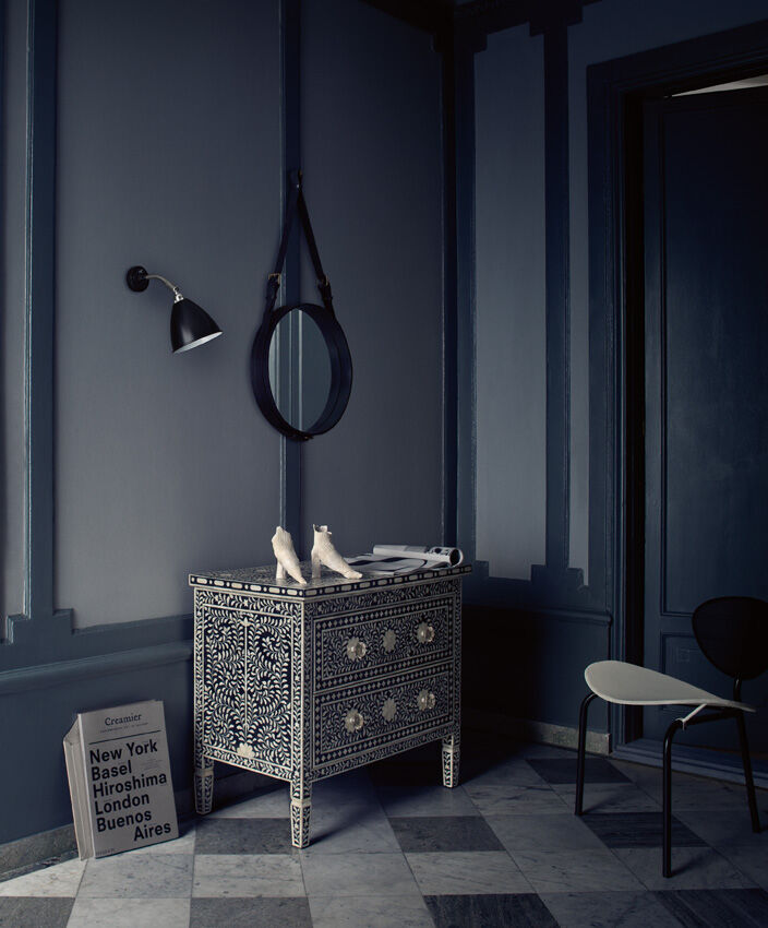 BL7 Wall Lamp - &oslash;16 (Base: Chrome, Shade: Black Semi Matt)