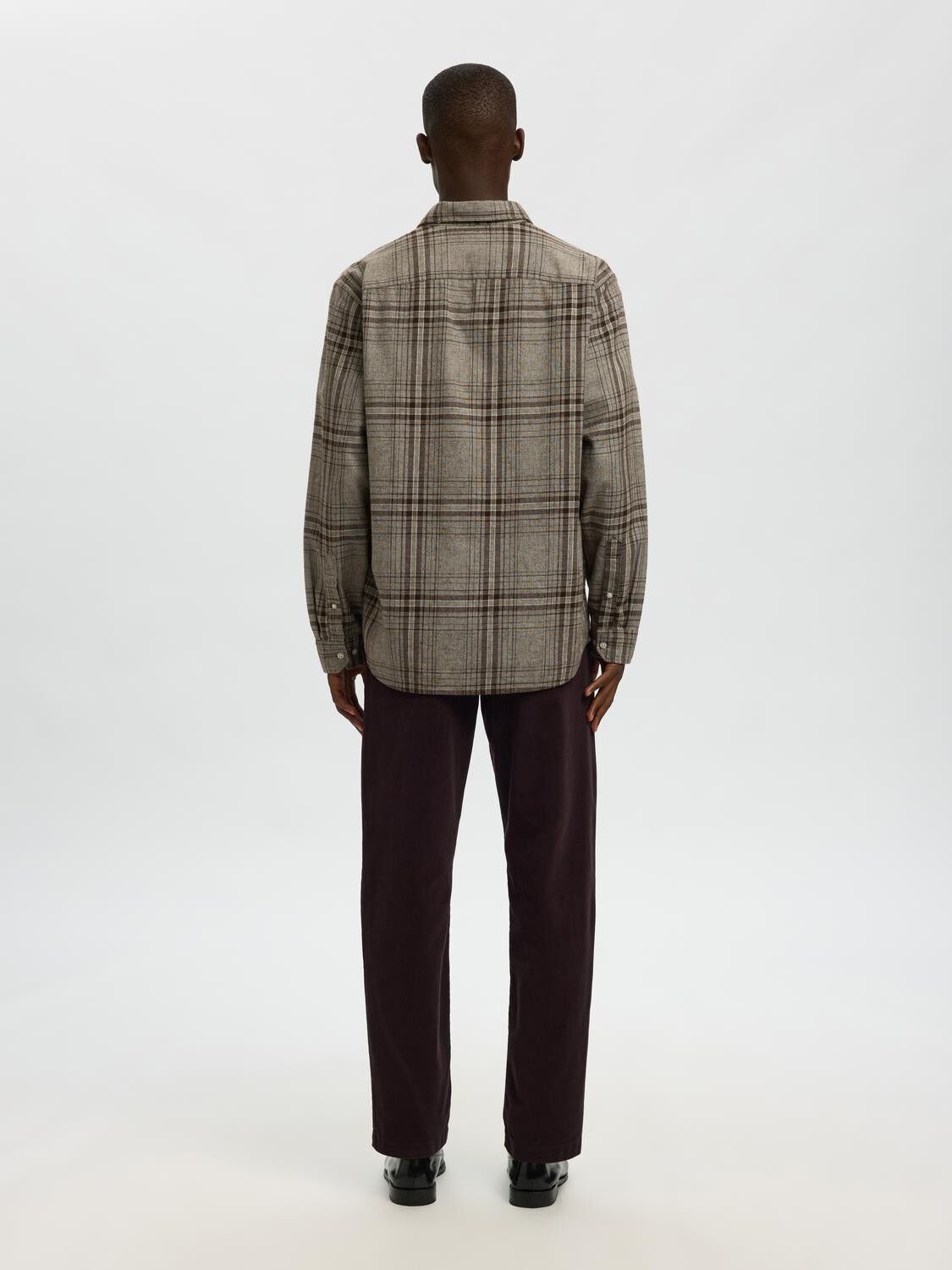 SLHREGNOAH MIX BDWN LS SHIRT CAMP