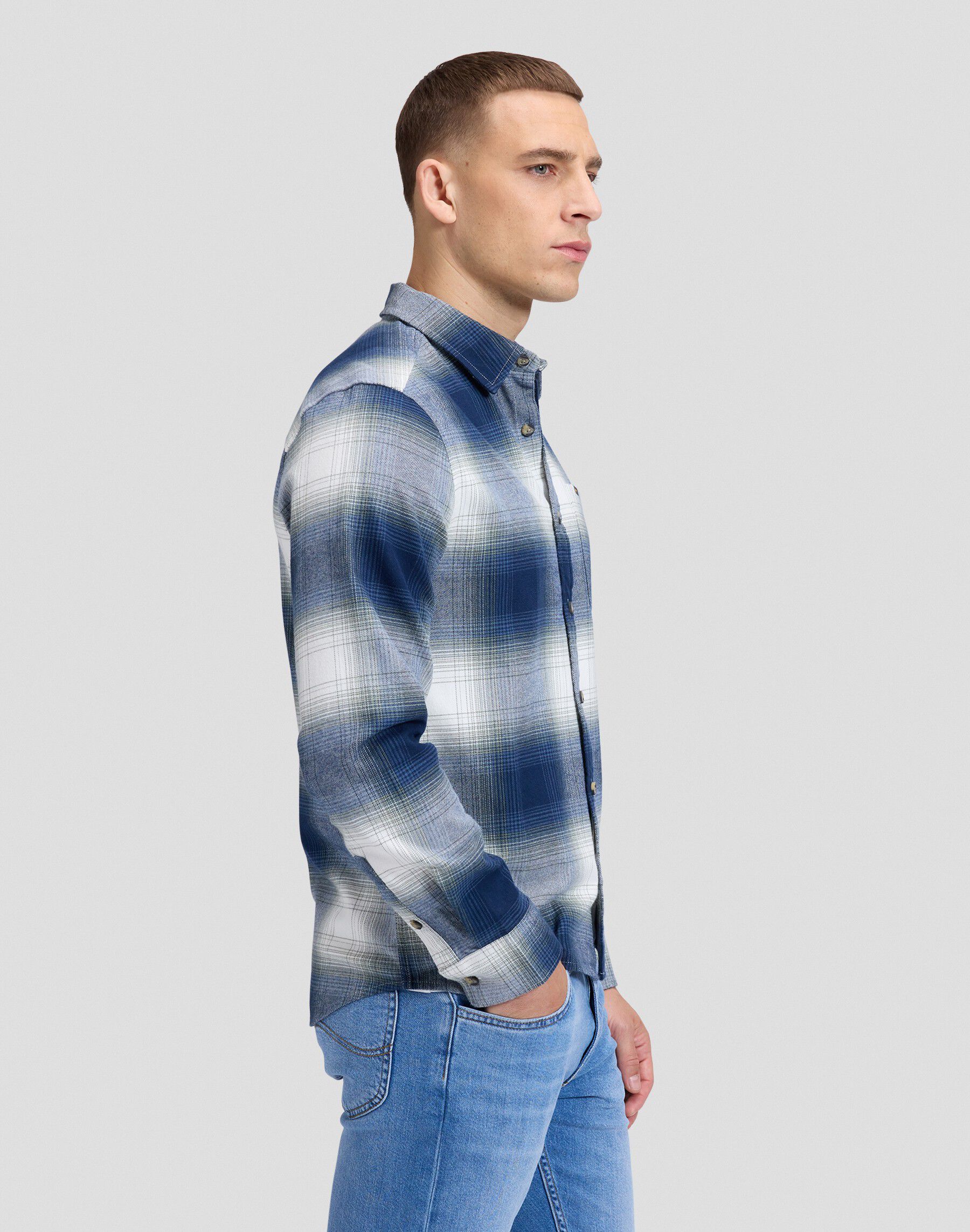 LEESURE_SHIRT DRESS_BLUES