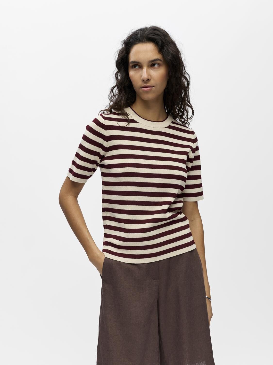 OBJESTER S/S NEW KNIT PULLOVER NOOS