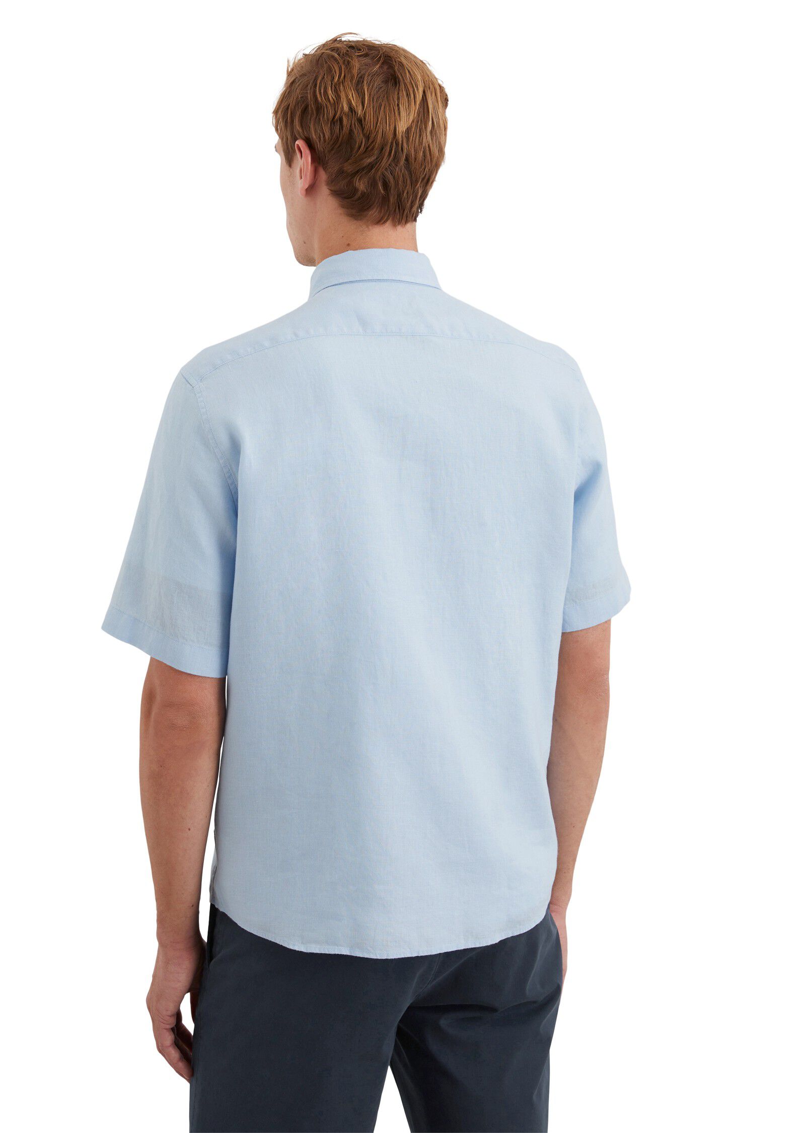 Kent collar, short sleeves, one rec