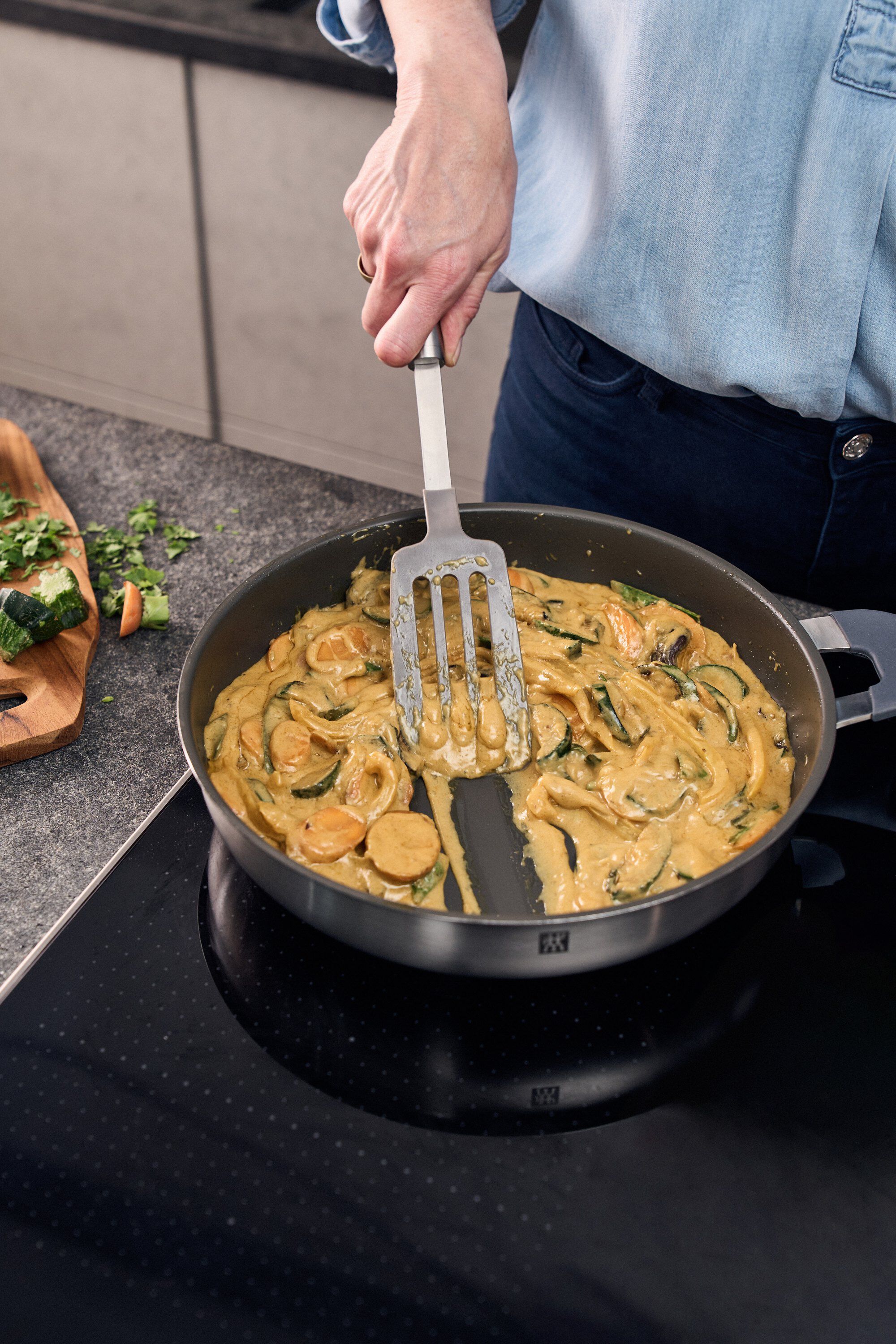 Simplify Stekpanna, 28 cm, 18/10 Rostfritt st&aring;l, Keramisk bel&auml;ggning