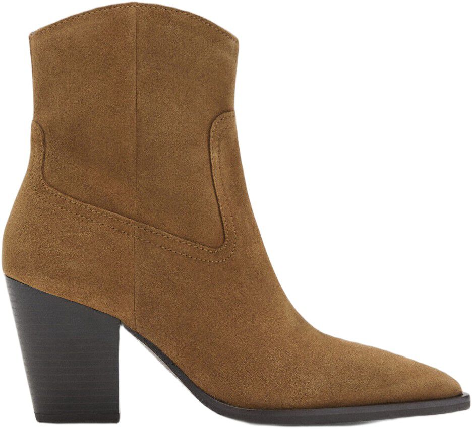 Suede block-heel boots