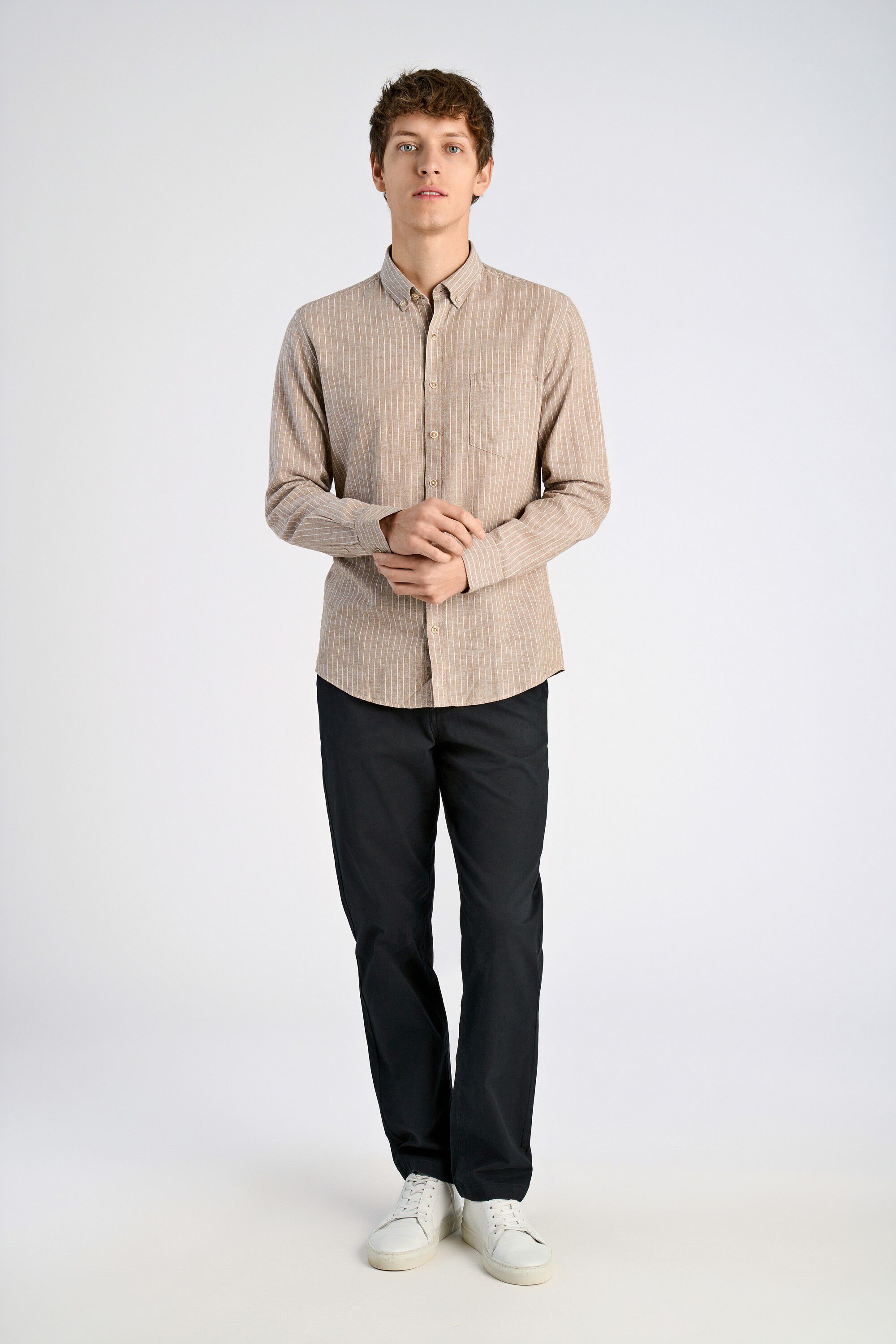 Cotton/linen shirt L/S
