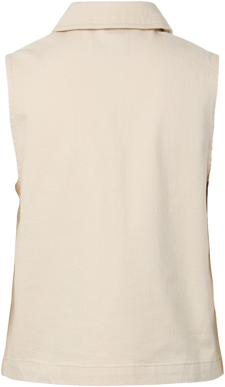 Pcgrace Sl Denim Polo Top Bc