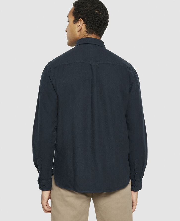 Regular fit heavy twill flannel shirt - GOTS/Vegan