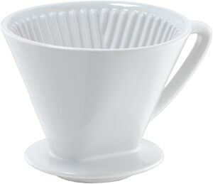 Kaffetragt porcel&aelig;n str. 4, hvid