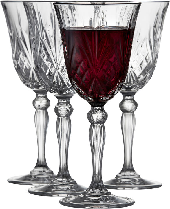 Lyngby Glas Krystal Melodia Rödvinsglas 27 cl 4 st Klar