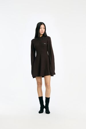 Slinky Knit Polo Dress